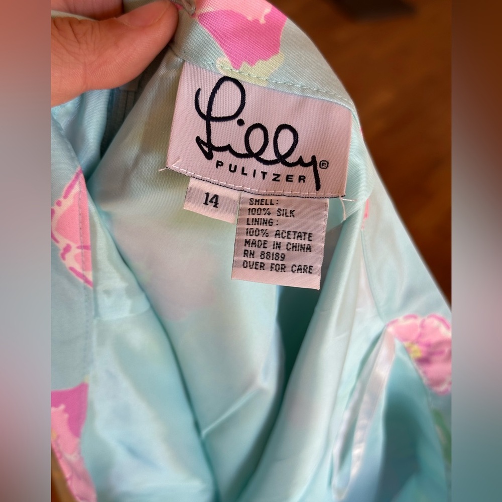 Lilly Pulitzer Maxi Skirt in Light Blue and Pink Floral - Picture 3 of 12
